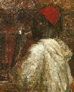Ernst Josephson Rokande neger oil painting